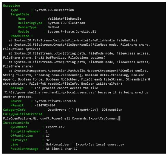 Get-Error cmdlet